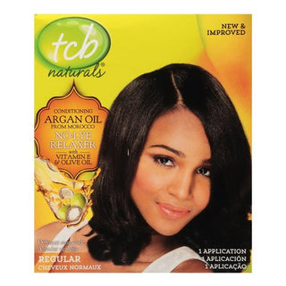 TCB Natural Argan & Olive Oil No - Lye Relaxer Kit REGULAR - Beautylicious Canada