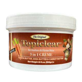 TOPICLEAR CRÈME AU BEURRE DE CACAO, KARITÉ & CAROTTE 3 EN 1 510G