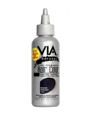 VIA NATURAL Semi - Permanent Hair Color *122 MOOD INDIGO 4OZ - Beautylicious Canada