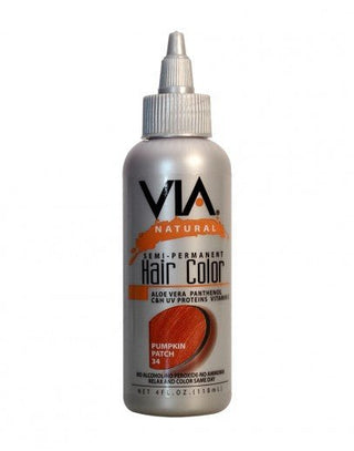 VIA NATURAL SEMI - PERMANENT HAIR COLOR *34 PUMPKIN PATCH 4OZ - Beautylicious Canada