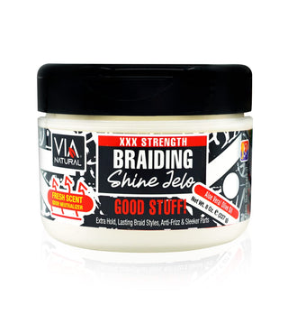 VIA NATURAL XXX STRENGTH BRAIDING SHINE JELO 8OZ - Beautylicious Canada