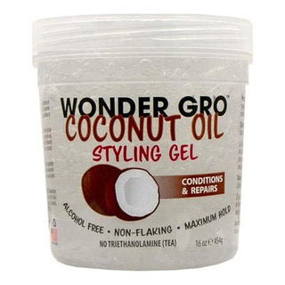 WONDER GRO COCONUT OIL STYLING GEL 16OZ - Beautylicious Canada